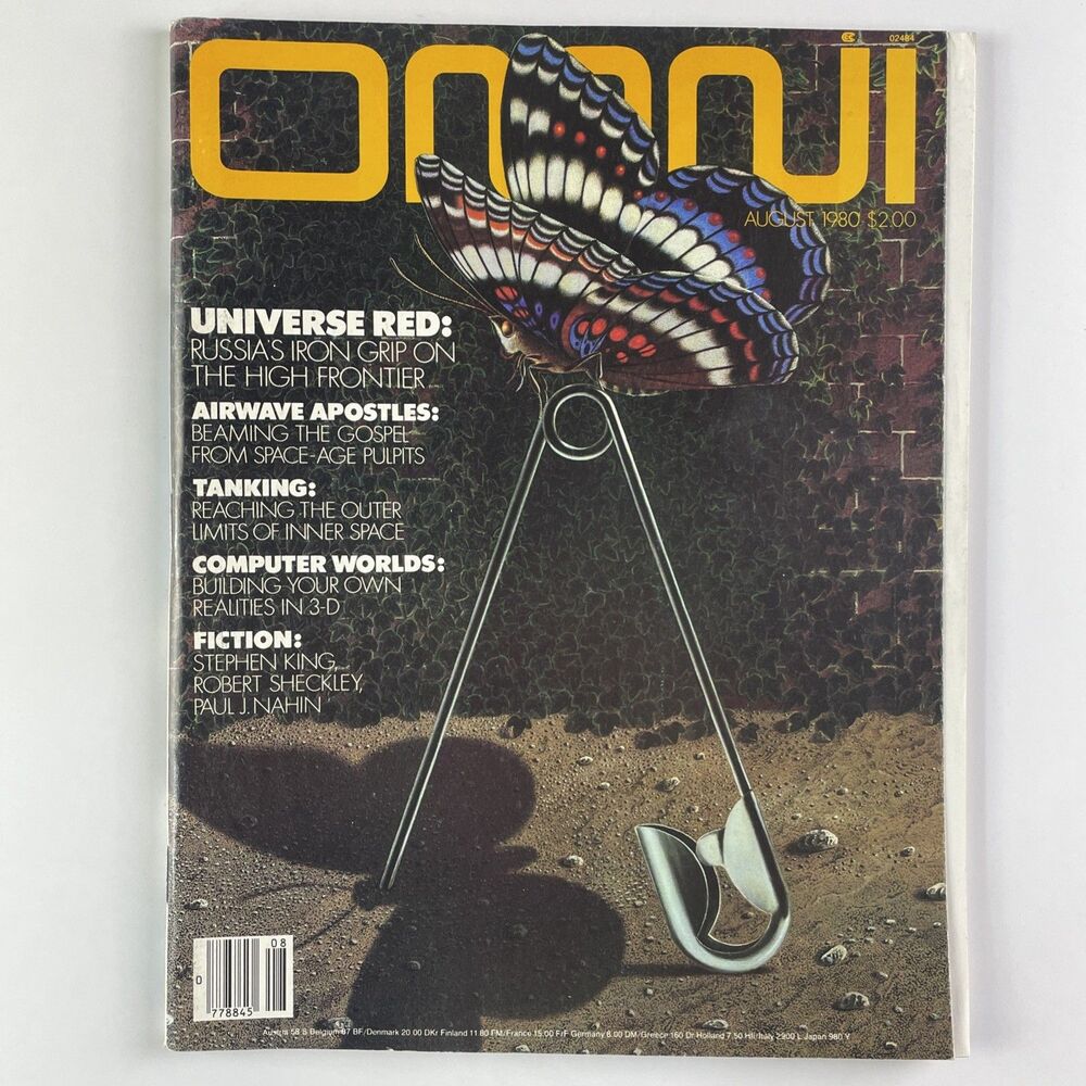 Vintage Omni Magazine August 1980 Stephen King Firestarter Robert Sheckley